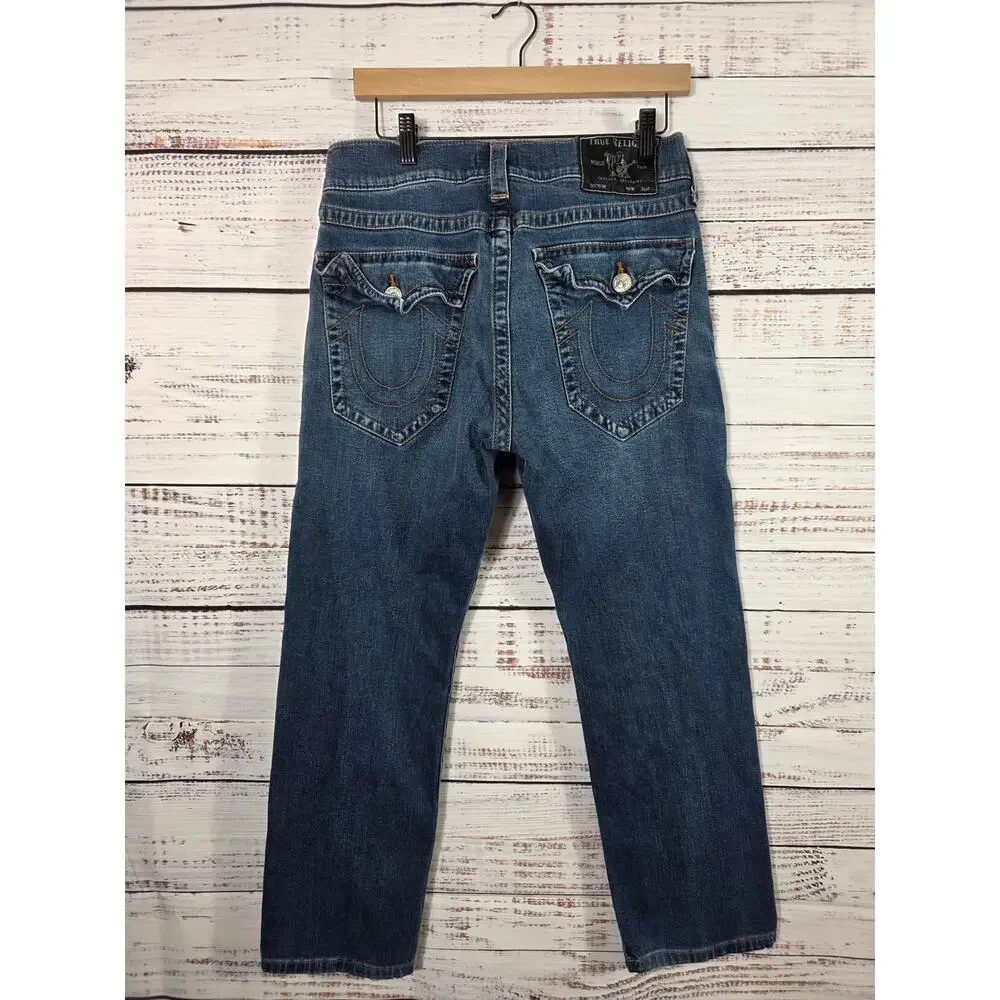 True Religion Jeans Men's 32Wx27 Blue denim Straight